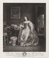 KG 14834
<br/>
Interieur met vrouw en hond
<br/>
<em>Hubert, François (1744-1809)</em>